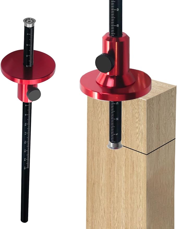 Garosa Wheel Marking Gauges Woodworking Scriber Line Marker Wood Tenon Scriber Metric Inch Scales Woodworker Alloy Blade Wheel Marking Indicator