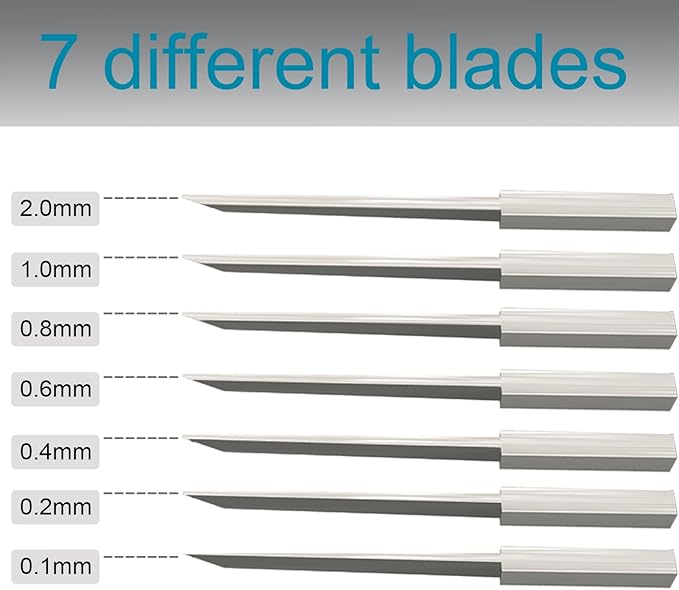 Prime Model Scriber Gundam Resin Carved Scribe Line Hobby Cutting Tool Chisel 7 Blades 0.1/0.2/0.4/0.6/0.8/1.0/2.0mm