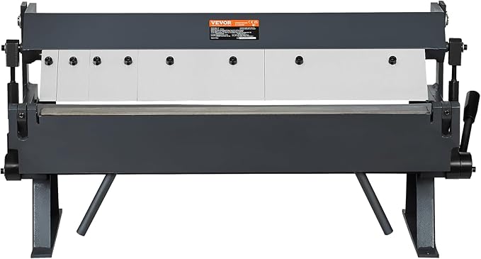 VEVOR Box and Pan Brake, 24in, Portable Metal Bender with 0-135° Bending Angle, Capable of Handling 20 Gauge Low Carbon Steel & 14 Gauge Aluminum, with 5 Adjustable Fingers for Sheet Metal Bending