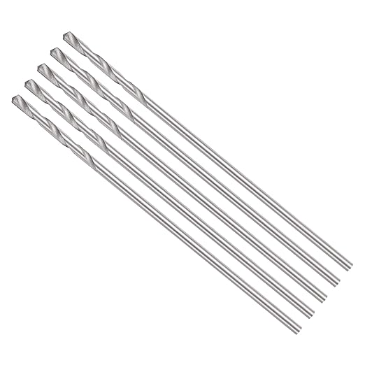 Drill Bit, 0.5mm Cutting Diameter, 4241 HSS 118° Cutting Angle Uncoated Bright Versatile Jobber Bits - (Applications: for Drilling Plastic Wood Soft Metal), 5-Pieces