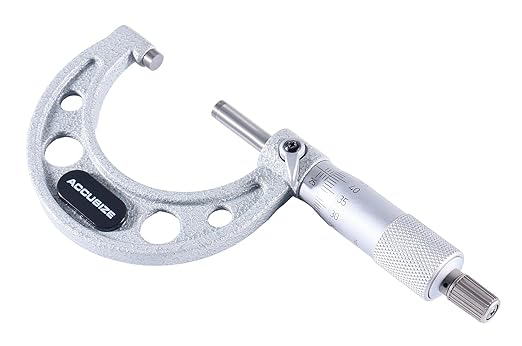 Accusize Industrial Tools 25-50mm by 0.01mm Ultra-Precision Outside Micrometer, EG00-0050
