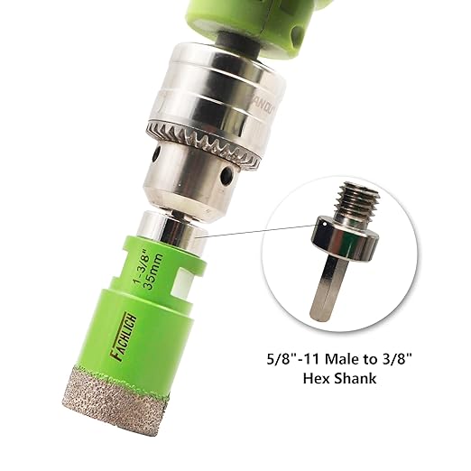 Diamond Core Drill Bits Set - 8pcs Tile Hole Saw Kit (20/25/32/45/65/75mm+20F+Hex) for Porcelain Ceramic Tile Granite Marble