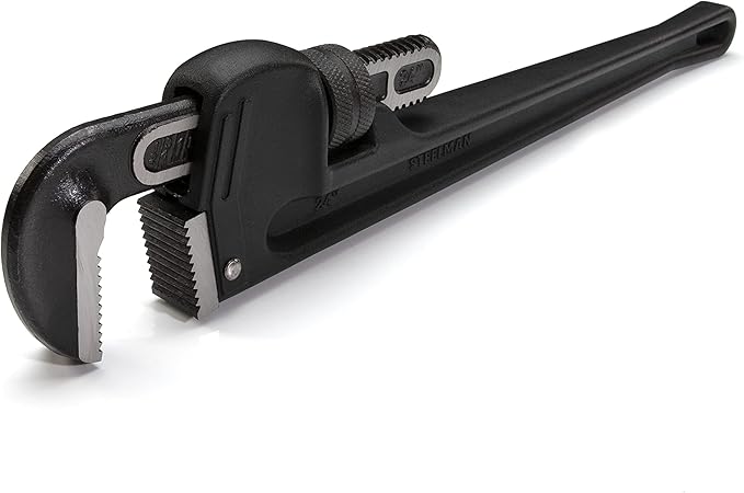 Steelman 60875 24-Inch Heavy-Duty Cast Aluminum Straight Handle Pipe Wrench