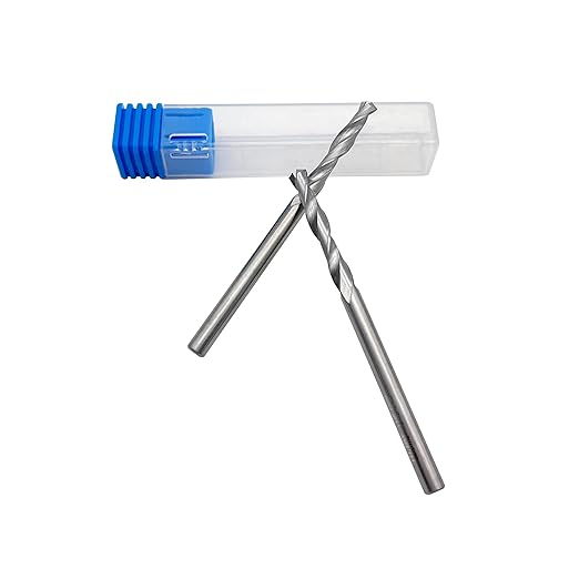 1/8" Solid Carbide Jobber Drill Bits with Straight Shank and 118° Point Angle, Made from Tungsten Carbide Material,2-Pieces