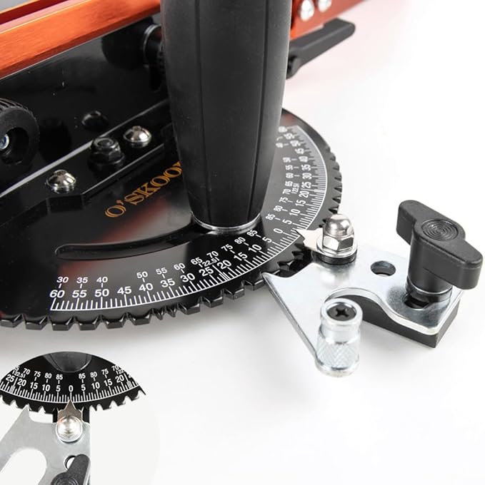O’SKOOL Miter Gauge Extension Fence System with Standard Slot and Stop Holes,Telescoping Fence and Flip Stop