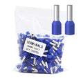 Fidioto 10AWG Wire Ferrule Terminals, 250pcs AWG10 Blue Terminal Connector Terminals for Electric, Industrial, Chemical Industry, Power Control System, etc.