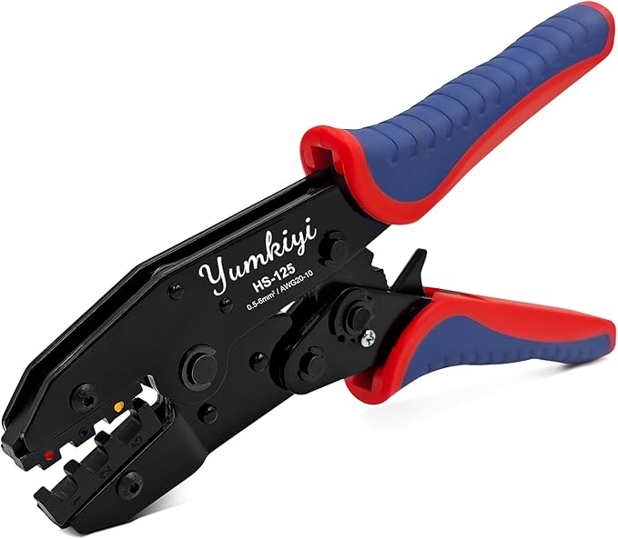 Crimping Tool For Heat Shrink Connectors- Perfect for Home, Boat and Automotive Wiring-Ratcheting Wire Crimpers,Works with AWG20-10 Waterproof Connectors