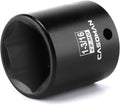 CASOMAN 1/2" Drive x 1-3/16" Impact Socket, 6-Point, SAE, CR-MO