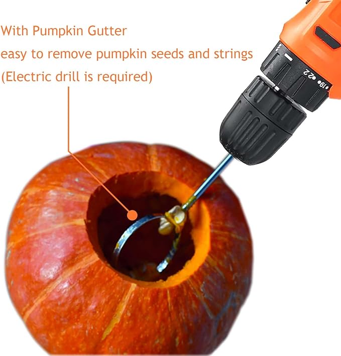 Pumpkin Carving Kit Heavy Duty Stainless Steel Tools with Carrying Case (Total 31 Pieces) Pumpkin Carver Pumpkin Sculpting Set Halloween Party Decorating Gift for Adults (Black)