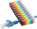 WALFRONT Digital Tube Wire 0-9 Number Coded Clip On Plastic Cable Label Tube Colorful Cable Marker C Shape Suitable Multi-Type Cable (150Pcs 1.5mm²)