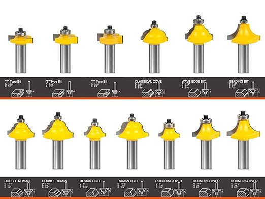 Router Bits Set 1/2 Inch Shank - BAIDETS 35PCS Router Bit for Professional and Beginners Carpenter Woodworking Projects