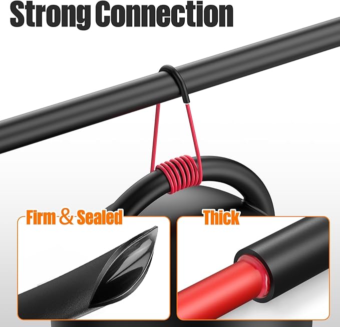 Lsnisni 3.54 Inches Heat Shrink Tubing Kit 100 Pcs, Ratio 4:1 Adhesive Lined, Dual Wall Tube - Marine Grade Waterproof, 5 Diameters, Heat-Shrink Tube, Heat Shrink Cable Sleeve - Black