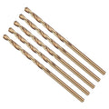 Drill Bit, #40 Cutting Diameter, 4341 HSS Gold Finish 118° Cutting Angle Number Jobber Bits - (Applications: for Drilling Soft Metal Plastic Wood), 5-Pieces