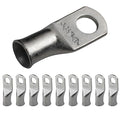 SELTERM 10pcs 2 AWG-5/16 Stud Tinned Copper Wire Lugs, Heavy Duty Battery Cable Ends,2 Gauge Ring Terminals, UL Battery Lugs Marine Grade Copper Eyelets Electrical Battery Terminal Connectors
