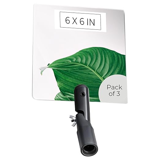 Flex Vue Inspection Mirror with Threaded Adapter, 6 inch x 6 inch - 3 Pack