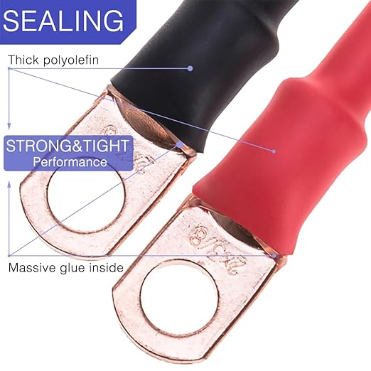 200PCS 1 3/4 1/2 3/8 1/4 3/16 1/8 inch 3:1 Heat Shrink Tubings Assortment Kit Adhesive Lined Marine Grade Shrink Wrap - Automotive Industrial Heat-Shrink Tubing Black Red