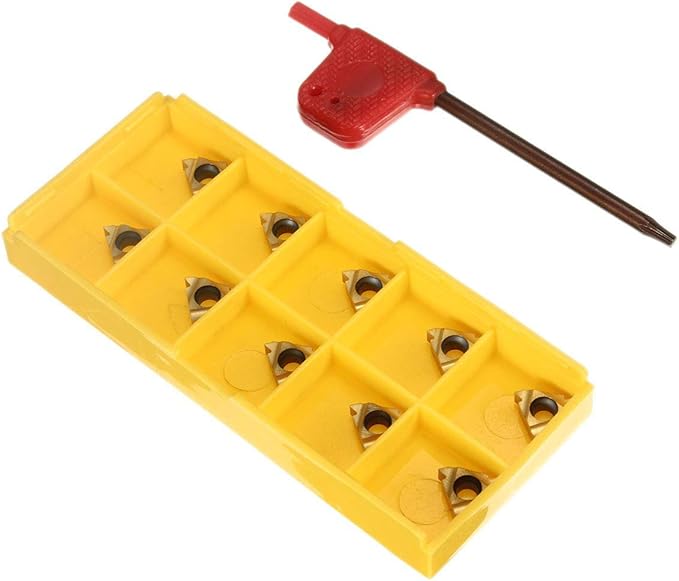 Lathe Threading Carbide Inserts:10 Pcs 11IR A60 1/4 Carbide Inserts for Internal Threading Holders CNC Cutting CNC Turning Tool