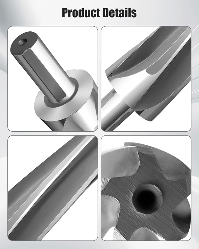 7 Degree Ball Joint Tapered Reamer, 6542 High-Speed Tool Steel Ball Joint Reamer for 1-1/2in Per Foot, Tapered Reamer Tie Rod