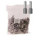 AWG8 Wire Ferrules Terminals, 500pcs AWG8/10.0mm² Grey Terminal Connector, Insulated Ferrule Pin Cord End Terminal for Electric, Industrial, Chemical Industry etc.