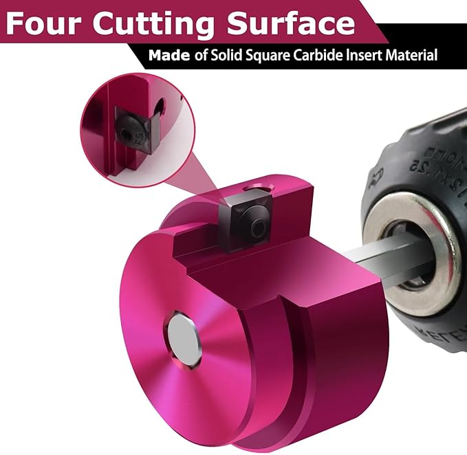 PVC Pipe Reamer for 4 Inch ID Pipes, PVC Fitting Saver with 3/8-Inch Hex Shaft,Socket Saver Plastic Pipe Fitting Reamer Tool for Plumbing Sch.40 CPVC ABS Socket Hub Coupling Removing,Fit 1/2" Drills