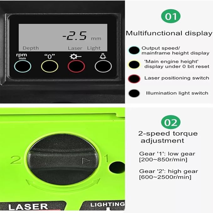 Bench Drill Stand 800W Brushed digital display Mini Electric Bench Drilling Machine Chuck 1.5-16mm 6-Speed Benchtop Drill Press, Spindle Speed: 200-2500r/min