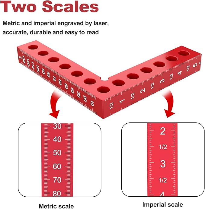 Corner Clamps For Woodworking,90 Degree Clamps Woodworking Tools Aluminum L Type,Positioning Squares Right Angle Clamp For Gluing Cabinets Picture Frames Or Drawers,2 Pack