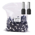 Fidioto 6AWG Wire Ferrules Terminals, 250pcs 6AWG Black ferrules connectors for Electric, Industrial, Chemical Industry, Power Control System, etc.