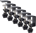 6 Pack Heavy Duty C Clamp & Desk Clamp | Wide Jaw Metal Woodworking Clamps, Adjustable Shelf Clamps for Desk Extension/Panel Work (Sturdy Multi-Purpose Clamping Tool)