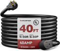ARCCAPTAIN 40Amp 40ft Welder Extension Cord 8 AWG, 250V NEMA 6-50 Heat-Resistant Welding Cord 3 Prong for MIG/TIG/MMA Welder, Plasma Cutter