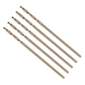 Drill Bit, #55 Cutting Diameter, 4341 HSS Gold Finish 118° Cutting Angle Number Jobber Bits - (Applications: for Drilling Soft Metal Plastic Wood), 5-Pieces