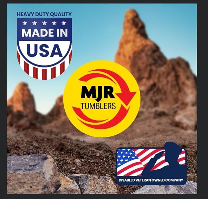 Refill Grit Kit w MJR Tumblers Premium Quality Extreme Polish 12,000 Grit Sub Micron Aluminum Oxide Polish for Unparalleled Result. For 18lb Rock Tumblers w Silicon Carbide, Disabled and Veteran Owned