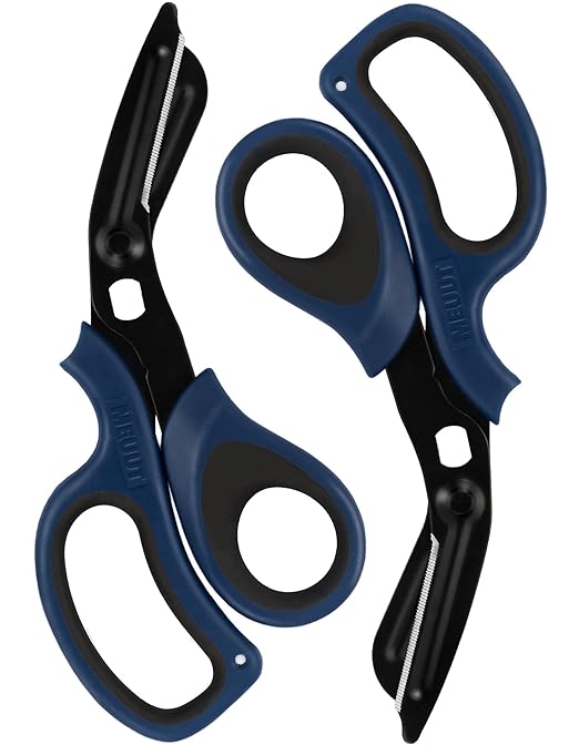 MEUUT 2 Pack Trauma Shears Panted Bandage Scissors - Medical Supplies with 8 inch Heavy Duty Medical Scissors for EMT Workers Nurses