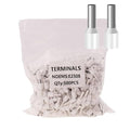 500pcs AWG14 Wire Ferrules Terminals Kit, AWG 14/2.5mm² White Terminal Connector, Wire Insulated Cord Pin Ends Terminals for Electric, Industrial, Communication Equipment,Power Control System, etc.