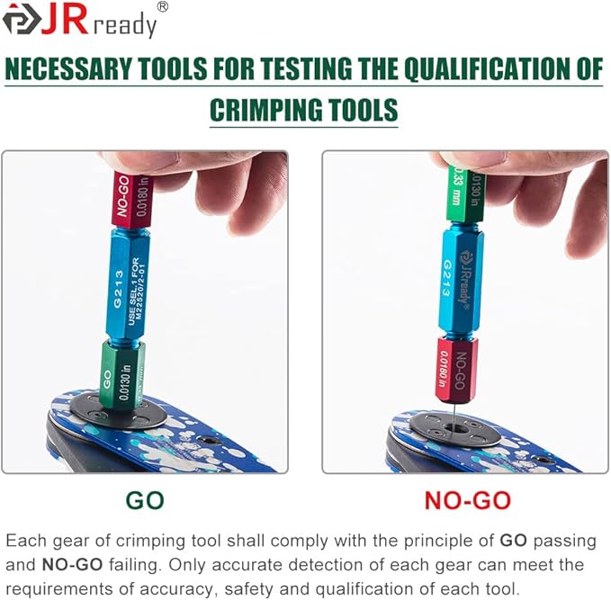 JRready ST2119-AS2 Eight Indent Crimping Tool KIT M22520 2 01 series crimper with 37 Positioner and GO NO GO GAUGE G125 for Aviation Aerospace and miniature electrical connector
