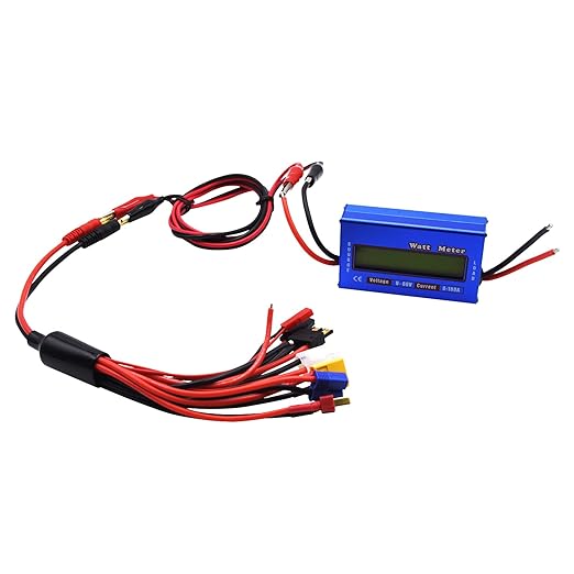 Blomiky from 4.8V to 60V 100A Voltage Tester Battery Power Consumption Performance Analyzer Monitor with Backlight Digital LCD Screen for Solar RC Voltage Current Discharge Watt Meter
