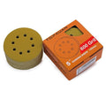 Orbital Sander Pads 5 Inch 8 Holes 600 Grit Sanding Disc,Hook and Loop Wet/Dry Gold Replacement Sandpaper,Suitable for Wood,Plastic Grinding and Polishing,Pack of 50