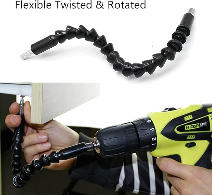 105 Degree Right Angle Drill Adapter, 1/4" Hex Shank Driver Angle Drill Attachment with Multi-function Bend Screwdriver Bit, Angle Driver for Drill, Drill Attachment for Household Work (L+S（SR）+FS)