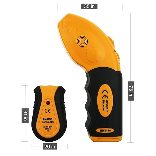 allsun AC 100-120V Circuit Finder Non-Contact Voltage Sensor Auto-Sensing Receiver Transmitter Locates AC Circuits Fuses