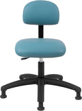 Chair Master FSS Series Square seat Low (17"-22") seat Height Chair. Fabric Vinyl - for Office, Garage, Desk, Shop, Kitchen, Computer, Doctor, Medical, Easy to Clean! (Aqua, Low, Glides)