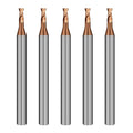 2 Flute 5/64" Carbide Square End Mill 5PCS Micrograin Milling Bits Sets TISIN Coating CNC Router Bit for Steel
