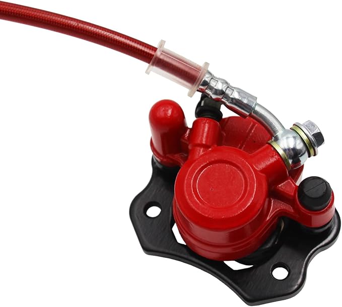 ATV Rear Hydraulic Brake Assembly Master Cylinder Caliper Pads for 50cc 70cc 90cc 110cc 125cc 150cc 200cc 250cc Go Kart Quad Dirt Bike Buggy