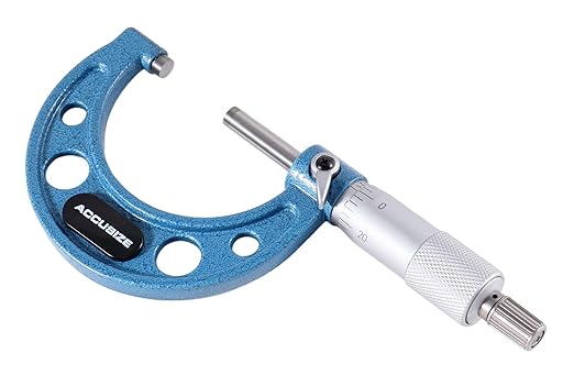 Accusize Industrial Tools 1-2 inch by 0.0001'' Ultra-Precision Outside Micrometer, Eg00-0002