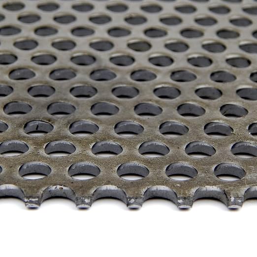 A36 Carbon Steel Perforated Sheet, Unpolished (Mill) Finish, Hot Rolled, Staggered 0.0625" Holes, ASTM A36, 0.06" Thickness, 16 Gauge, 12" Width, 36" Length, 0.125" Center to Center, OnlineMetals