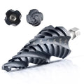 toolant Four Spiral Flute Cobalt Step Drill Bit(Pro), 3/16" - 7/8"(12 Step Size) Impact Ready Unibit Step Drill Bit, 1/4" Hex Shank Step Bit for Metal, Stainless Steel, Aluminum, Plastic
