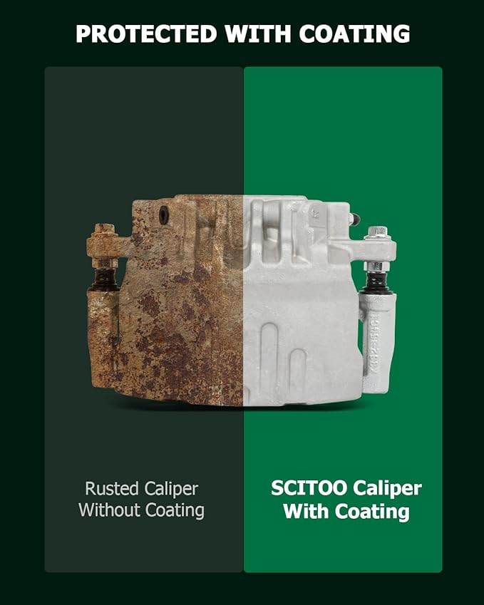 SCITOO Front Left Brake Caliper With Bracket 18B4878 Compatible For Cadillac For CTS 2003-2008 For Cadillac For STS 2005-2008