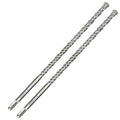 2-Pack SDS Plus Masonry Drill Bits 1/2 Inch x 12 Inch Long Rotary Hammer Drill Bits Carbide Tipped for Concrete Brick Cement Stone Block.