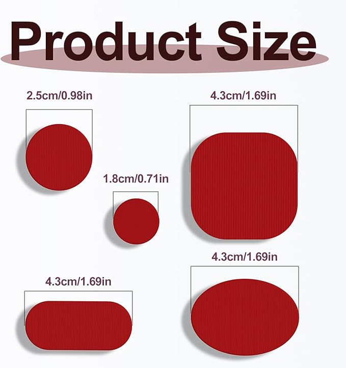 45PCS Nylon Repair Patch Self-Adhesive Pre-Cut Fabric Patch Down Jacket Repair Patches for Puffer Jackets Tenacious Tape Polyester Waterproof Lightweight Tent Repair Patch for Clothes Bag(Red)