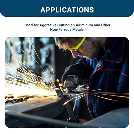 Benchmark Abrasives Grinder Cut Off Wheels 4 1/2 Inch Aluminum Oxide Thin Type 1 Angle Grinder Cutting Disc for Aluminum, Copper - with 7/8" Arbor Hole, Fast Grinder Cutting Wheel - 50 Pack