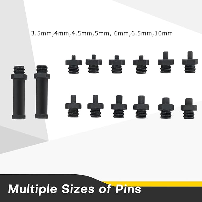 Variable Pin Spanner Wrench | 15PCS Adjustable Cylinder Spanner Wrench Set,1/2" Drive Ratchet Fan Clutch Pully Holder Wrench Tool Kit for Cars, Motorcycles