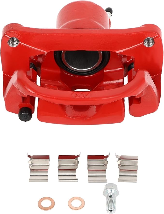 SCITOO Rear Left Brake Caliper With Bracket 19B3277 Red Compatible For Toyota For Sequoia 2008-2017 For Toyota For Tundra 2007-2017